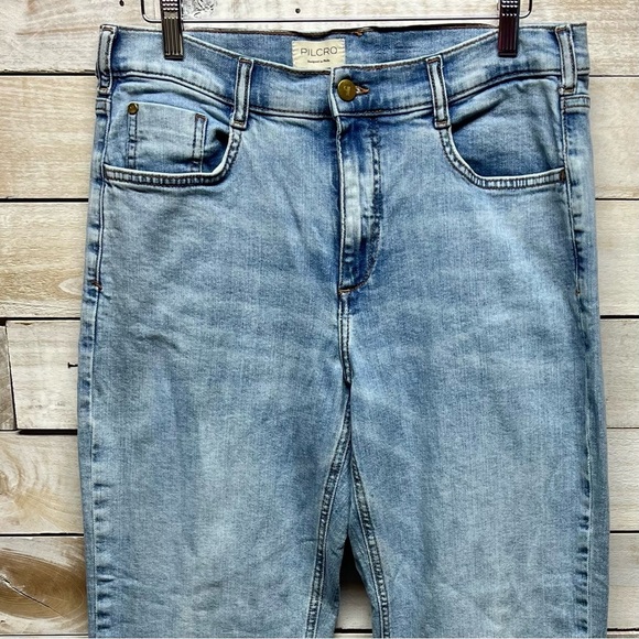 Pilcro‎ Jeans Womens 29 Blue Tapered Ankle Stretch Denim Pockets - Picture 3 of 12